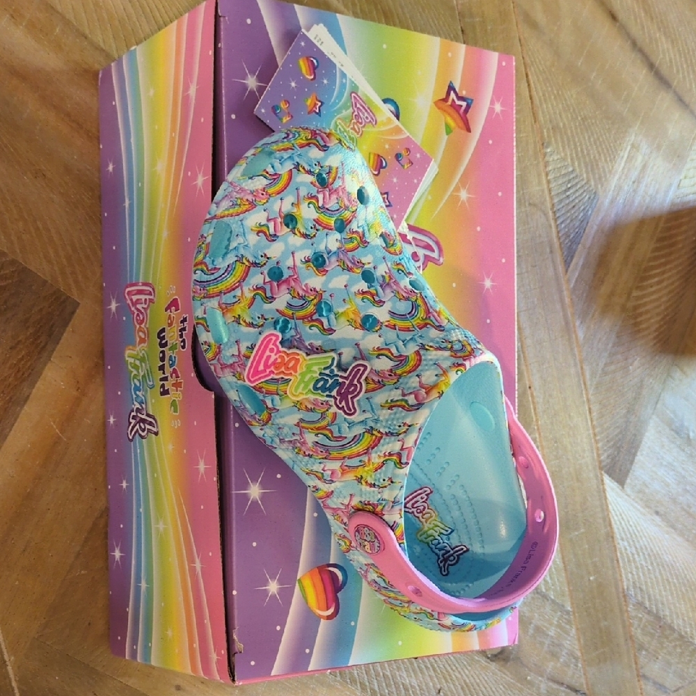 Lisa Frank Rainbow Unicorn Clogs